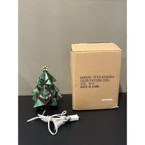 Vintage Stained Glass Christmas Tree